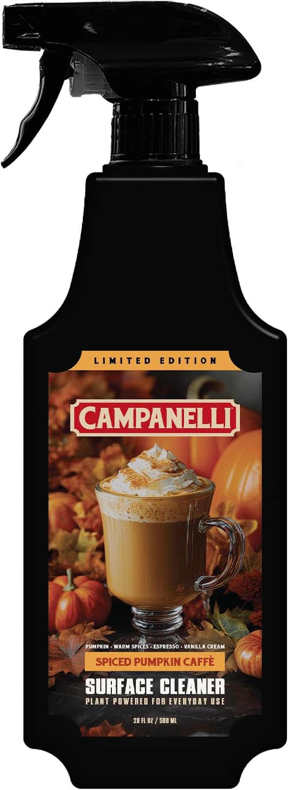 CAMPANELLI Multi-Surface Cleaner Spray – All Purpose Cleaning Spray, Spiced Pumpkin Caffè Scent, 20 oz