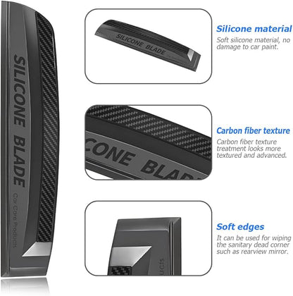 Car Window Squeegee, Soft Silicone Blade for Cleaning Water, Professional One-Piece Auto Glass Water Wiper, 11.8 Inches Water Scraper Cleaner for Shower Doors Mirror, Home Drying Use