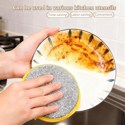 Double Sided Dish Sponges, Extra Thick 2.5cm Scrub Sponges Non Scratch for Kitchen, Heavy Duty Scouring Pads with Handle Hole for Dish Washing, Sink & Stove Cleaning (10 Pack)