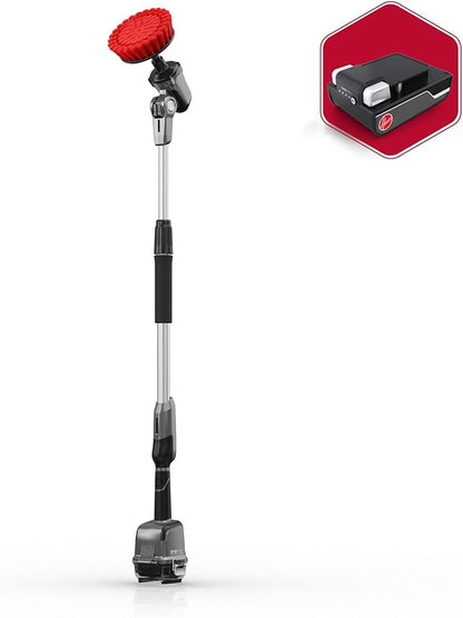 Hoover ONEPWR Telescoping Scrubber, Electric Spin Scrubber for Cleaning, Pivoting Brush Head, 4+ Feet of Reach, Water Resistant Power Cleaning Brush for Home and Outdoors