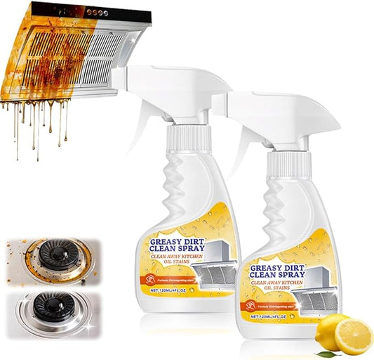 Multifunctional Powerful Kitchen Foam Cleaner, 2025 New All-Purpose Oil Stain Cleaning Spray, 120ml/4Fl.oz Oven Cleaner Heavy Duty(2)