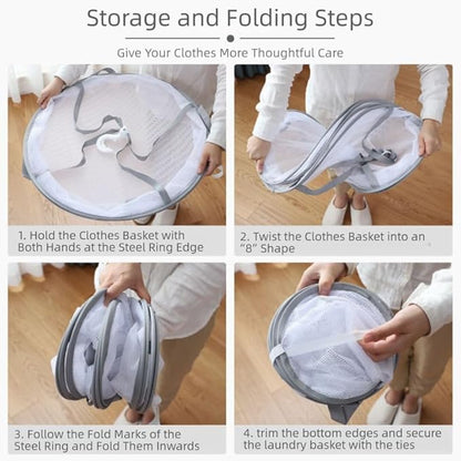 Hanging Drying Rack Foldable Sweater Clothes Dryer Flat Mesh Large Portable Fixed Windproof for Home, Dormitory and Bathroom 3 Tier