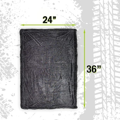 ExoForma Mega Car Drying Towel - Holds Up to 9 lbs, No Streaks, Scratches, or Water Spots | 1200 GSM Microfiber Double Twist Pile & Edgeless Design, 1 Quick & Effortless Dry, 2 Pack - 24” x 36”