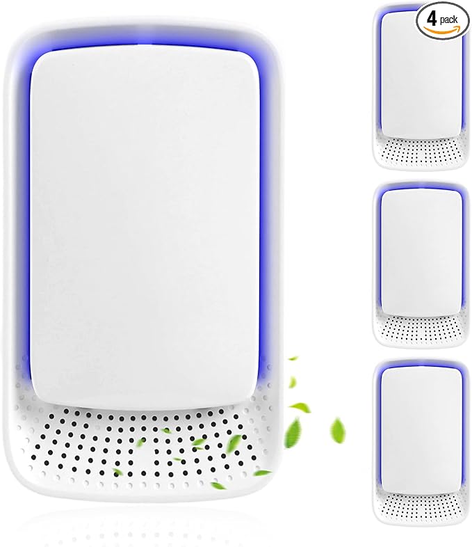 4Pack Plug In Air Ionizers for Home,Negative Ion Air Purifier -Plug In Air Freshener for Home, Office, Bathroom and Living Room,Portable Ion Air Purifiers Odor,Pets Smell (4)