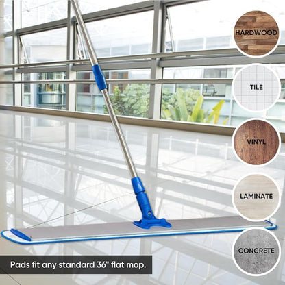 36" Microfiber Wet Mop Pad (3) - Microfiber Wholesale