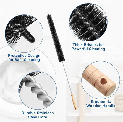Dryer Vent Cleaner Kit Clothes Dryer Lint Brush Vent Trap Cleaner Home Essentials - 30" Extra Long Flexible Vacuum Clothes Dryer Lint Trap Vent Cleaning Refrigerator Coil Brush (1)