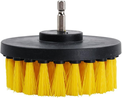 HIFROM 2 PCS, Soft and Medium Drill Brush Power Scrubbing Brush Drill Attachment for Cleaning Showers, Tubs, Bathrooms, Tile, Grout, Carpet, Tires, Boats,Upholstery