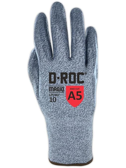MAGID D-ROC ANSI A5 Heat-Resistant Silicone Coated Work Gloves, 48 Pairs, Size 10/XL (GPD487)