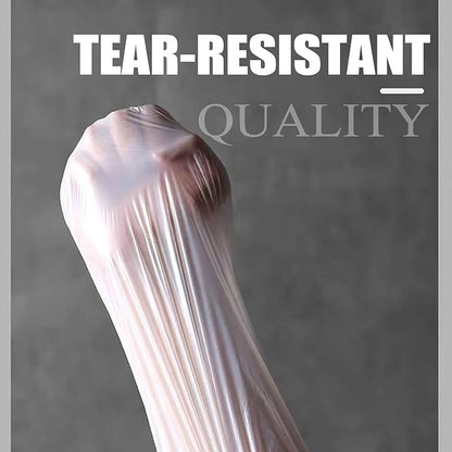 UhomeyUhao 8 Gallon Trash Bags - Medium Size, 42 Count, Unscented, Tear Resistant, Ideal for Bathroom, Kitchen, Office