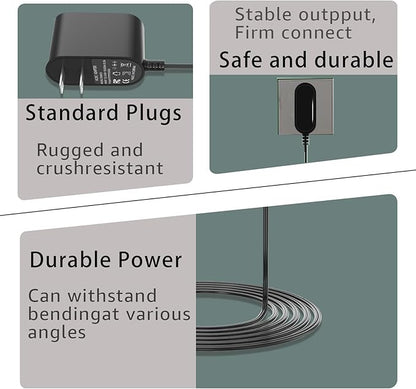Replacement for Voweek Electric Spin Scrubber 9V Charger,Compatible with Voweek SP02/VWS211/ LABIGO LA1 Electric Spin Scrubber Power Cord Charger(1Pcs)