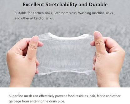 Kitchen Sink Strainer Mesh Bag- 200 PCS Disposable Sink Net Strainer Filter Bags for Sink Drain for Collecting Kitchen Food Waste Leftover Garbage