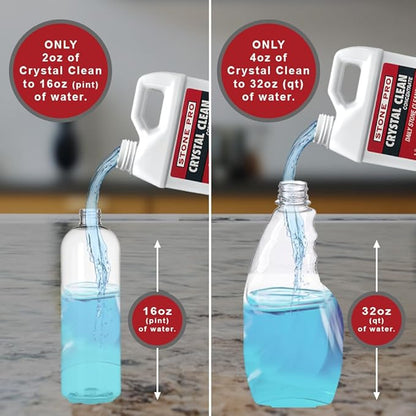 Stone Pro Crystal Clean - Surface Cleaner & Sealer, Concentrate 32 oz Quart