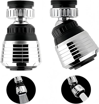 2PCS 360 Degree Swivel Faucet Aerator Deluxe Water Saving Faucet Sprayer Water Saving Bubbler Pressurized Faucet Filter Kitchen Accessories (360 Degree, Count, 2)