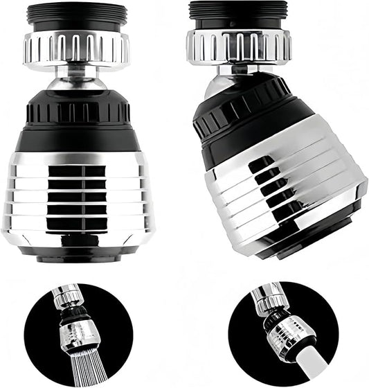2PCS 360 Degree Swivel Faucet Aerator Deluxe Water Saving Faucet Sprayer Water Saving Bubbler Pressurized Faucet Filter Kitchen Accessories (360 Degree, Count, 2)