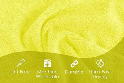 Avalon Towels Microfiber Cleaning Cloths (Value Pack of 36) - Size 16 x 16 Inches, Highly Absorbent Cleaning Rags, Lint Free, Reusable and Washable, Microfiber Towels for Cars