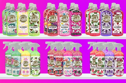 HOUSE OF FAB! Multi Surface Cleaner Spray, Fragranced Multi Use, All Purpose Cleaning Spray, All Purpose Cleaner, Effectively Cleans Surfaces, 25.4 FL OZ, 6 Pack, Sweet