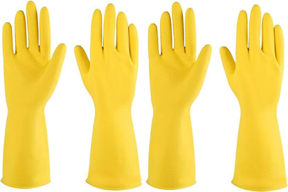Rubber gloves dishwashing 2 or 4 Pairs for Kitchen,Cleaning gloves for household Reuseable.