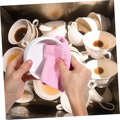 NOLITOY 4pcs All-Cotton Dish Cloth Set, Thickened Kitchen Towels with High Water Absorption, Sturdy Non-lint Cleaning Wipes for Household and Dishwashing Use