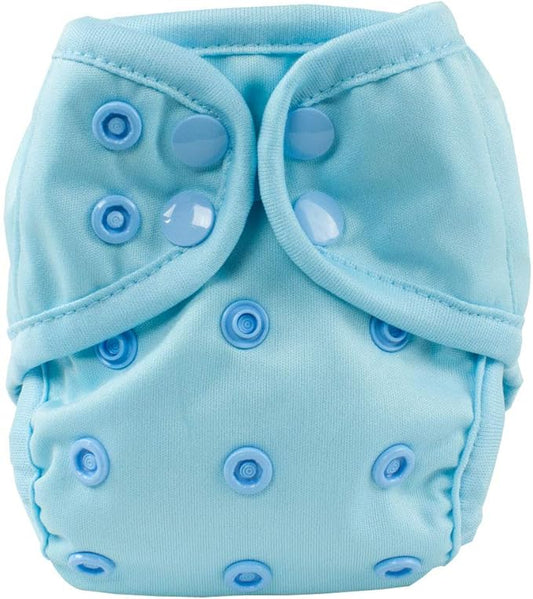 OsoCozy Newborn Reusable Cloth Diaper Covers - Adjustable Snap Fit & Double Leg Gussets for Baby Boys & Girls from 6-12 Pounds. Use with Prefold, Flat or Fitted Cloth Diapers or Snap-in Inserts
