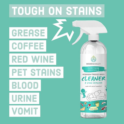 MOMREMEDY Hydrogen Peroxide All Purpose Cleaning Spray | Multipurpose Home Cleaner | Fabric and Laundry Stain Remover | All Surface Kitchen and Bathroom | Non Toxic
