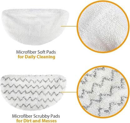 Steam Mop Replacement Pads for Bissell Powerfresh Steam Mop Pads Compatible with 1940 1440 1544 Series 19402 19404 19408 19409 1940a 1940f 1940q 1940t 1940w Washable Reusable Steam Mop Pad (2-PACK)