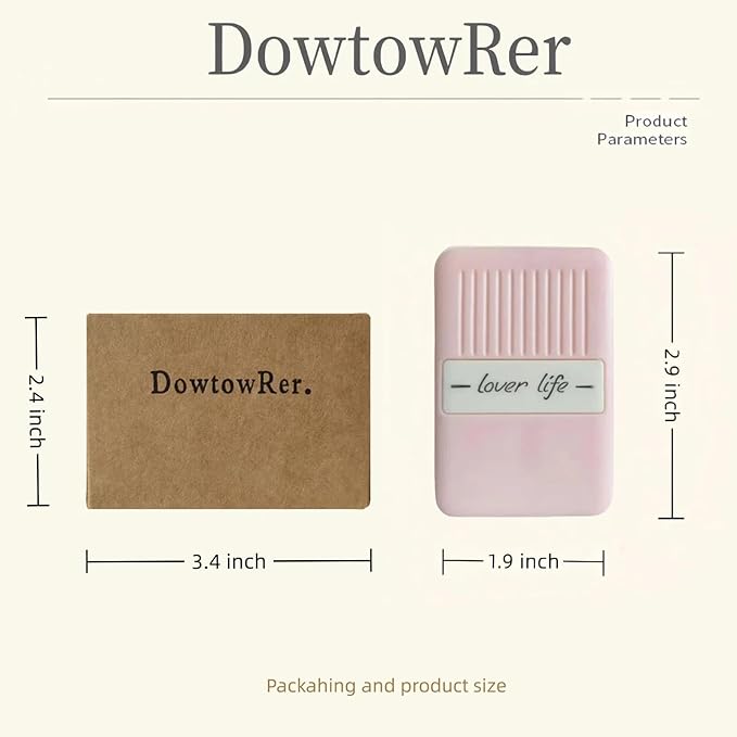 Mini Lint Roller Reusable Travel Lint Rollers for Clothes Portable Lint Remover for Pet Hair Purse Dust Fuzz Washable Sticky Small Size Compact 1.9''×1''×2.9''(Pink)