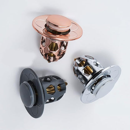 Detachable Bathtub Drain Plug Bathroom Sink Drains Plug Push-Type Bounce Drain Filter Bounce