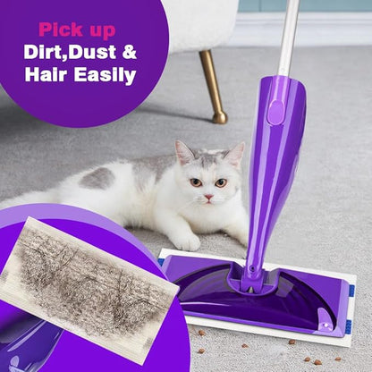 HOMEXCEL Multi-Layer Dry Floor Mop Pads Refills Compatible with Swiffer Wet Jet-All Purpose Multi Surface Floor Cleaner Spray Mop Pads Replacement for Hardwood Floor,32 Count