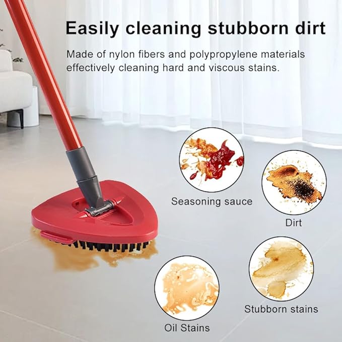 Funtin 2-Pack Mop Scrub Brush Head Compatible with Ocedar EasyWring 1-Tank Spin System, Shower Floor Scrubber for Bathroom Kitchen, Not Fit RinseClean (1-Tank (2-Pack))
