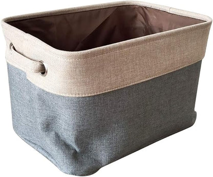 Forart Laundry Basket Storage Baskets Double Layers Storage Box Canvas Toy Organizer
