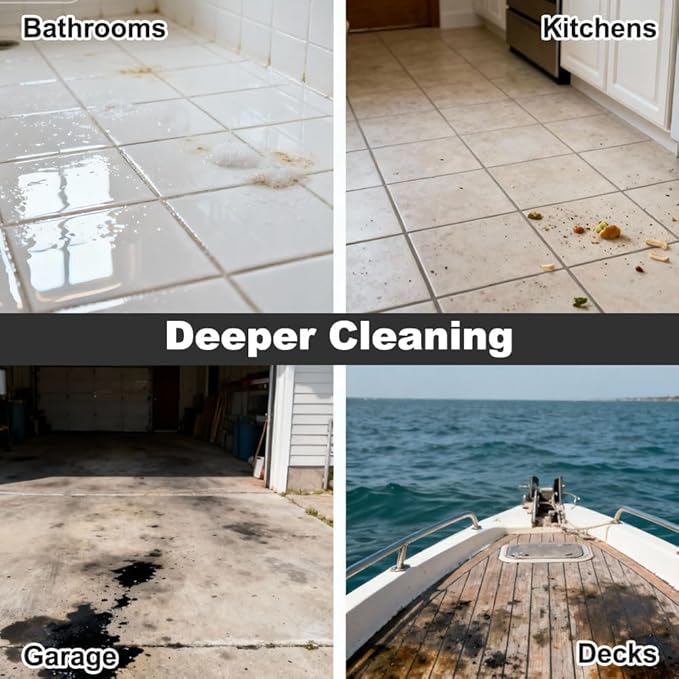 Upgraded Steam and Scrub Mop Replacement Pads for Shark S8002BRN S8201 S8001 S7000 S7001 S7020 S7005 with Scratch-free Brush Heads & Replacement Pads|Deep Clean Hard Floors of Kitchen & Bathroom