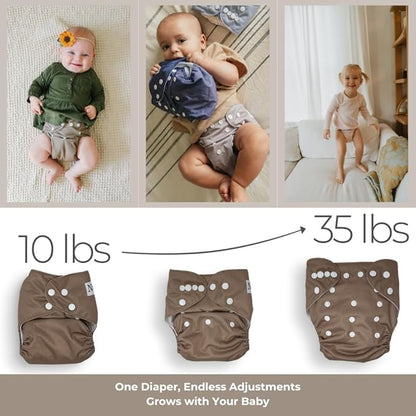 The Hollywood Hotel 4-Pack Cloth Pocket Diapers with 4 Inserts