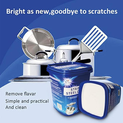 Liapu Stainless Steel Cleaner Paste – Heavy Duty Polish for Cookware, Sink, Grill, Pots & Pans – Restores Shine, Removes Rust & Stains – Safe for Kitchen & Appliances (3)