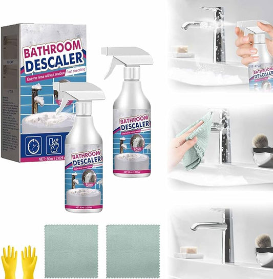 Crepuscute Foam Cleaner, Reshline Stubborn Stains Cleaner, Bathroom Descaler Stubborn Stains Cleaner, All-Purpose Bathroom Descaler Foam Spray (2)