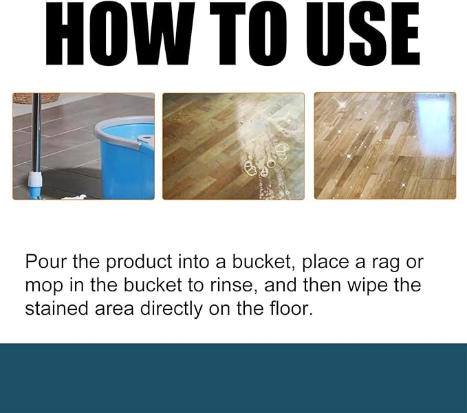 5-in-1 Glossy Floor Cleaner - Fragrance Cleaning And Care Liquid | Dual-Action Stain Remover And Deodorizer | Hardwood Repairer With Long-Lasting Gloss | For Tiles Marble Wood Laminate