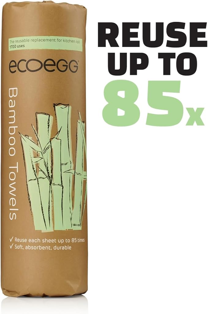 Ecoegg Re-Usable Bamboo Towels, White by Ecoegg