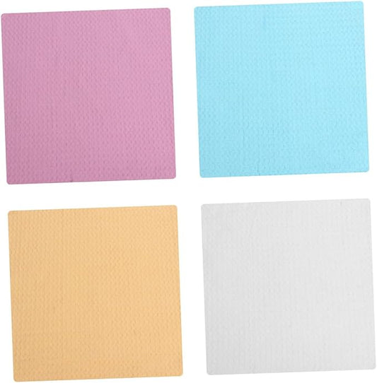 Ciieeo 4pcs Kitchen Cleaning Cloth Set, Absorbent Cotton Dish Wipes, Lint-Free Sturdy Microfiber Towels for Household and Kitchen Use