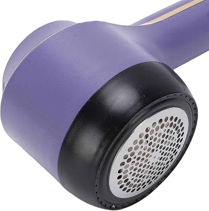 Sorandy Fabric Shaver, Electric Lint Remover Rechargeable with 3 Speeds, Digital Display 6 Leaf Blades Portable Sweater Defuzzer, Ideal for Clothes, Furniture, Sweater & Blanket (Purple)