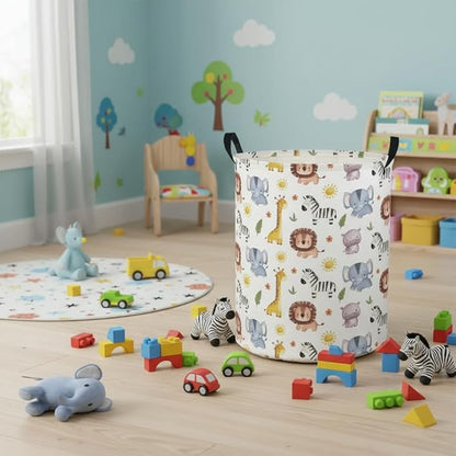 Baby Laundry Hamper kids laundry Basket Waterproof Laundry Bag for Bedroom Toy Clothes Organizer Room Décor(Animal)