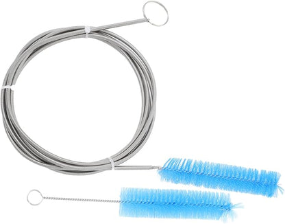 2pcs Stainless Steel Tube Cleaning Brush Set Flexible Hose Cleaner for Refrigerators and Washing Machines for Air Pump and Dryer Vent Maintenance