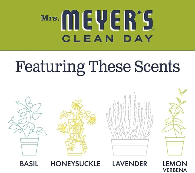 Mrs. MEYER'S CLEAN DAY Multi-Purpose Cleaner Variety Packs 44.5 Fl Oz (Pack of 1), Lemon Verbena
