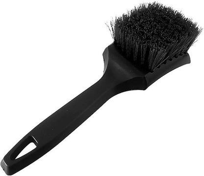 8.3" Car Tire Wash Brush, Carpet Cleaning and Scrub Brush for Floor Mats, Car Detailing Brushes Hard Bristles Wheel Brush for Car Interior and Home, Wheels, Rims, Motorcycles, Bicycles (Black)