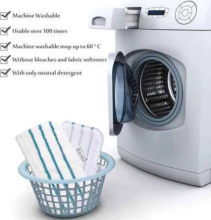 5 Pack Washable Microfiber Steam-Mop Cleaning Pads Compatible with All Black+Decker Steam Mops, SM1600, SM1610, SM1620, SM1630, SMH1621, HSMC1300FX, HSMC1321, HSMC1361SG