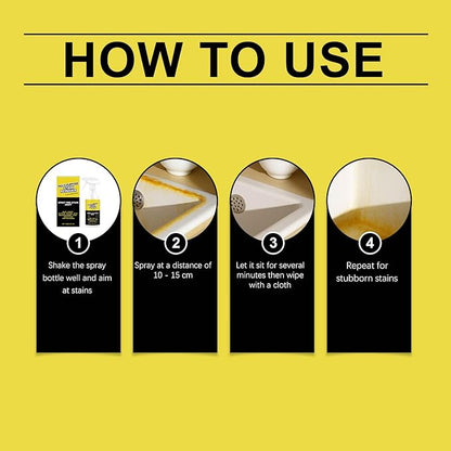 Multi Purpose Stain Remover Pro Strength Spray, Kitchen Multi-Purpose Foam Cleaner Spray, Fast Acting Cleaner For Kitchen, Floors, Toilets, Removes Hard Water Stains, Rust, And Stubborn Residues (1PC)