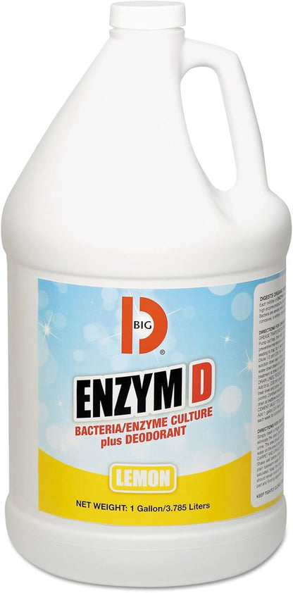 Big D 1500 Enzym D Digester Liquid Deodorant, Lemon, 1gal, 4/Carton
