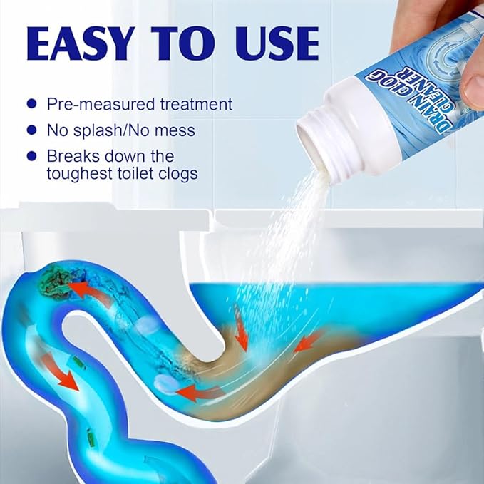 2Pack Sink Drain Cleaner Tool - Upgraded Powerful Pipe Unclogging Agent for Kitchen, Bathroom & Sewer Cleaning