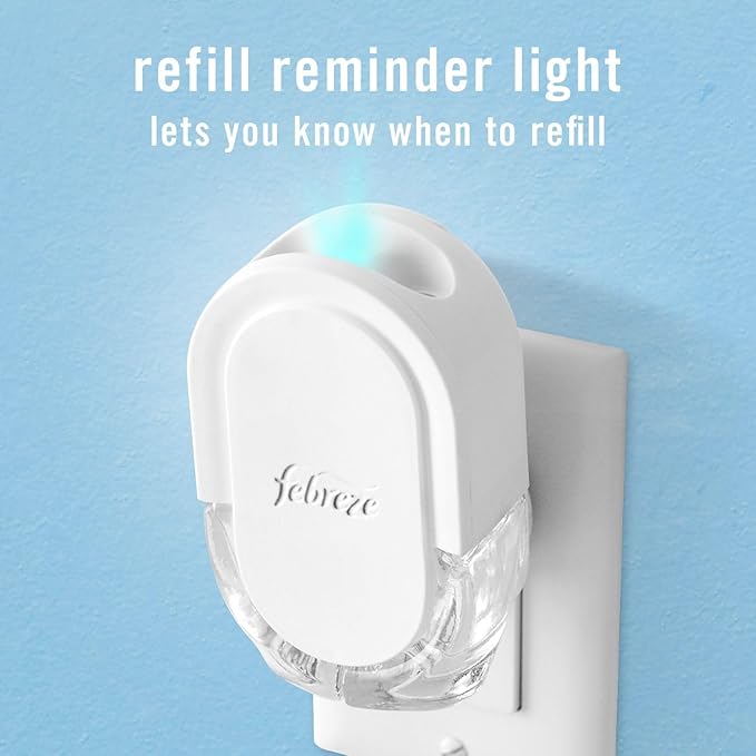 Febreze Plug In Air Freshener, Odor-Fighting Scented Oil Refill, Air Fresheners for Home and Bathroom and Kitchen, Long Lasting for Strong Odors, Romance & Desire Scent, 0.87oz Refills, 2 Count