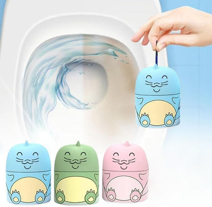 Cute Dinosaur-shaped Magic Toilet Cleaning Bottle, Toilet Cleaner & Toile-t Deodorizer Wonder, Cleaning Tank Cleaner With Ocean, Jasmine, And Peach Scent Leaving Looking Fresh