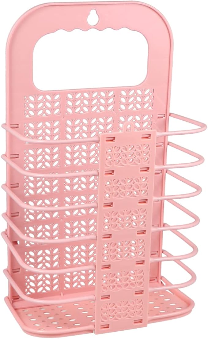 Mobestech 1pc Foldable Wall-mounted Multifunctional Basket Laundry Container Sundries Organizer for Home Storage Stylish Design Hollow View for Easy Access