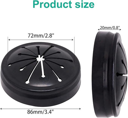 2pcs 3-3/8" Garbage Disposal Splash Guard, Quiet Garbage Guard Disposal Drain Cover Garbage Disposals Rubber Drain Plugs Sink Splash Guard Replacement (Style B)